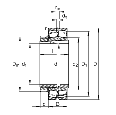 {ĝLS 23224-E1-K-TVPB + H2324,  DIN 635-2 ˜ʵҪߴ, F׺;o