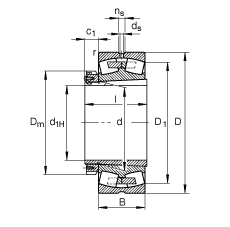 {(dio)ĝLS 23280-B-K-MB + H3280, (j) DIN 635-2 ˜ʵҪߴ, F׺;o